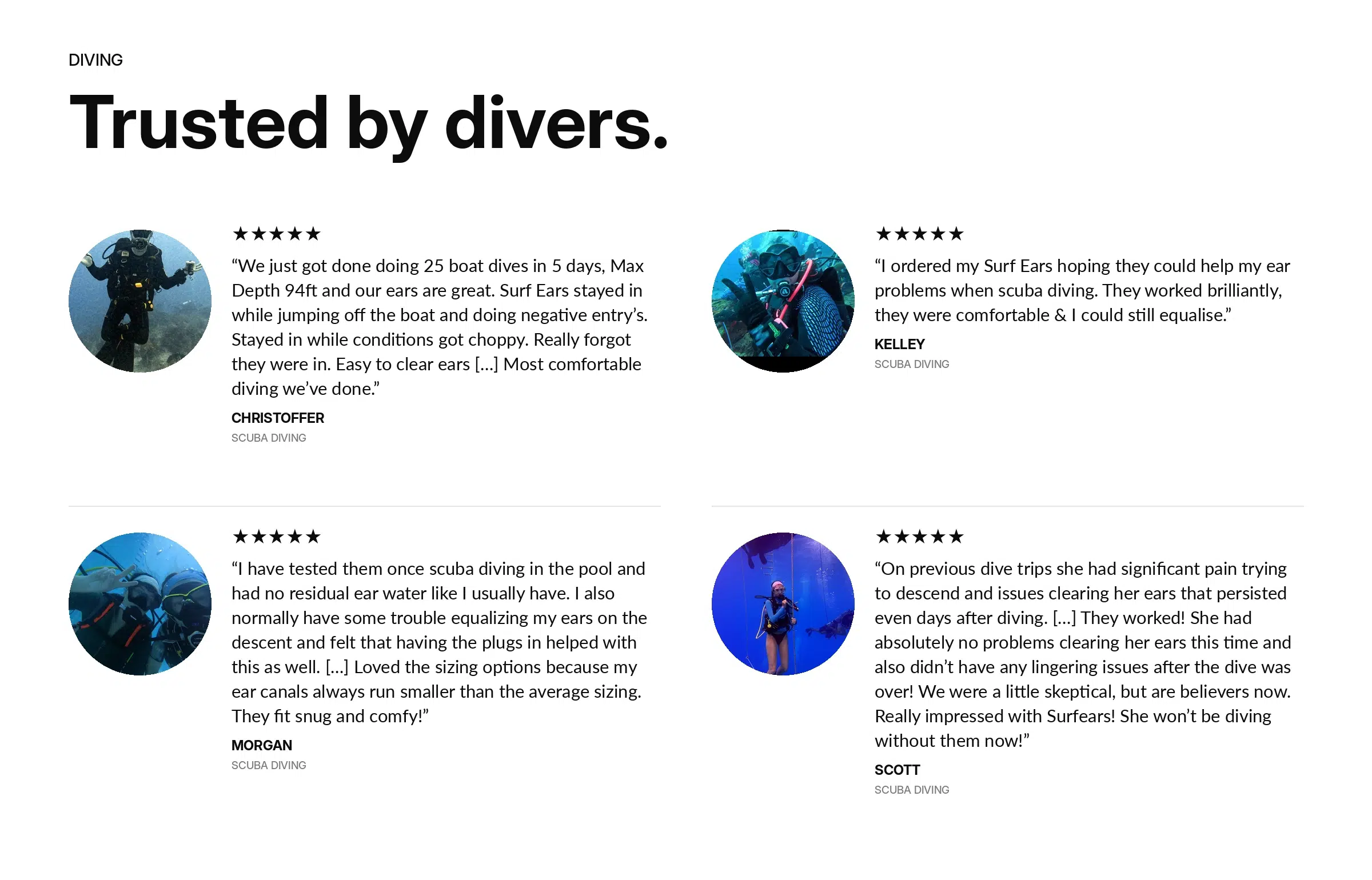 SurfEars – Trusted by divers. Customer reviews.